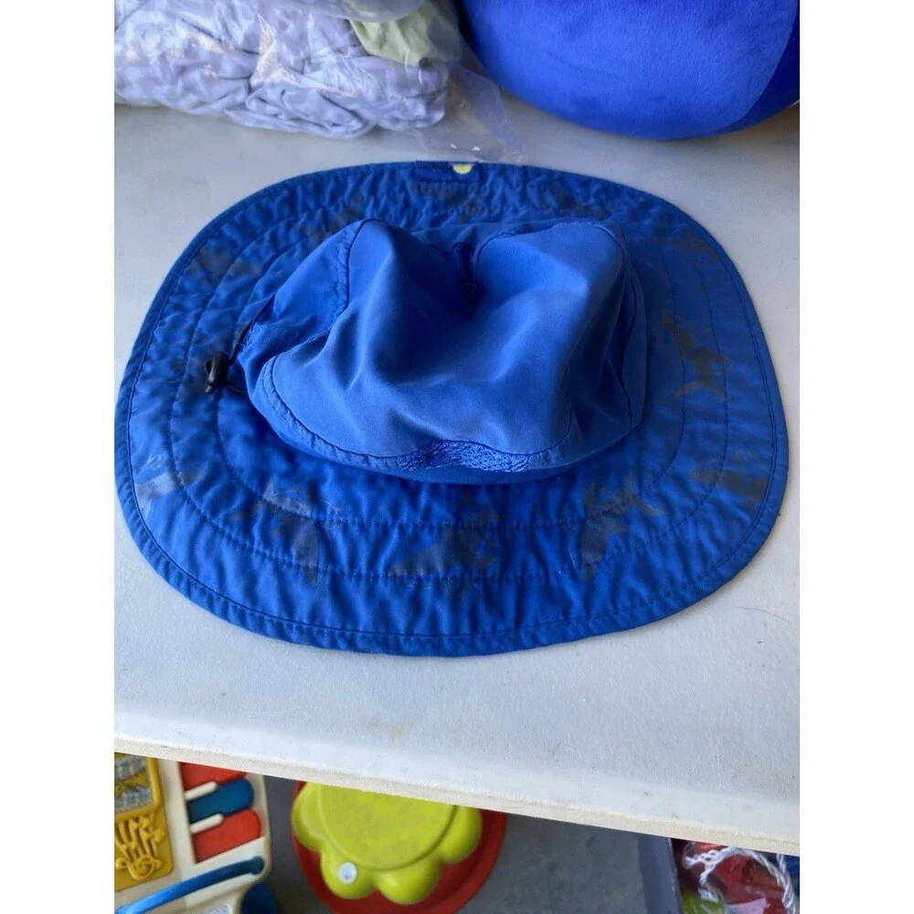 Sun Protection Zone Kids Safari Sun Hat Blue Shark UPF 50+ One Size 50-54cm
